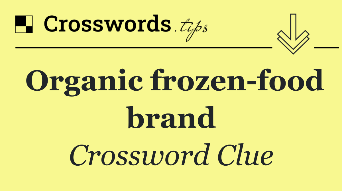 Organic frozen food brand