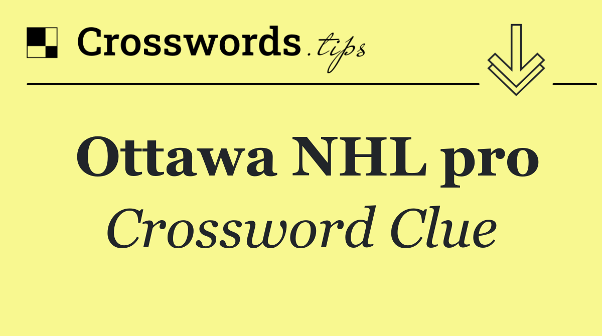 Ottawa NHL pro