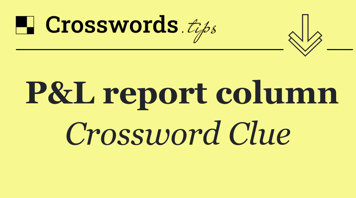P&L report column