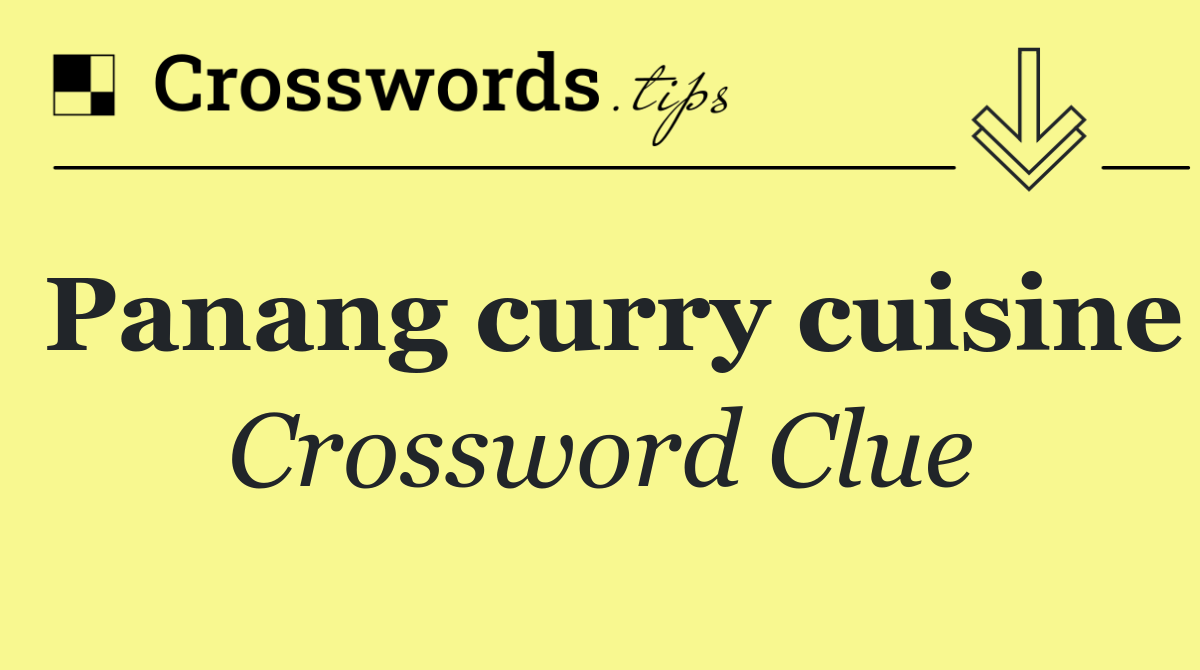 Panang curry cuisine