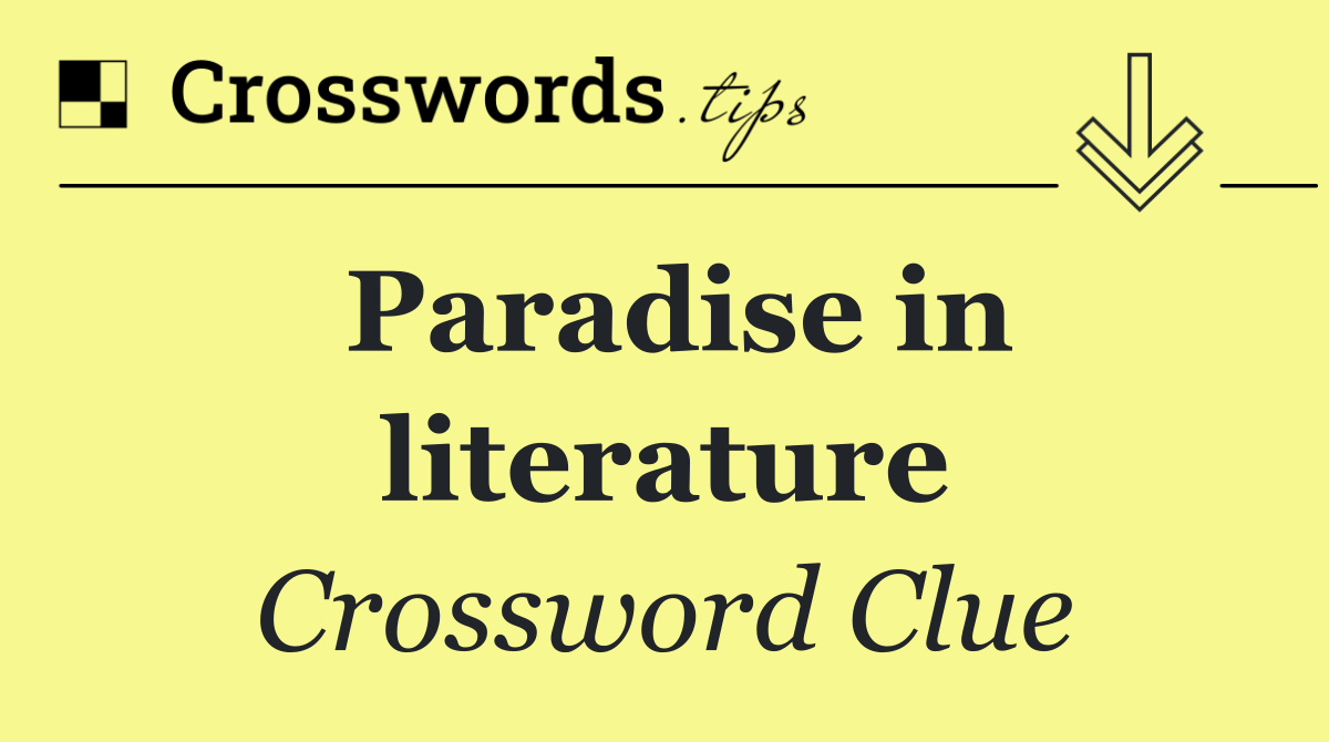 Paradise in literature
