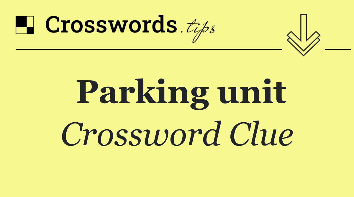 Parking unit