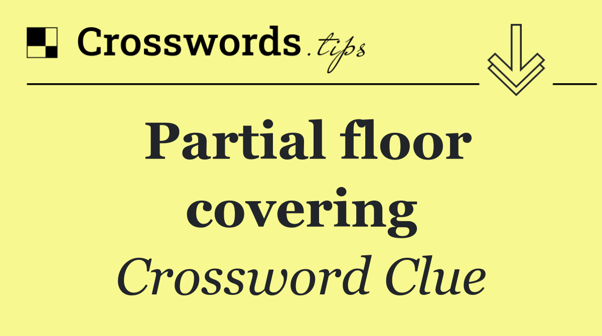 Partial floor covering