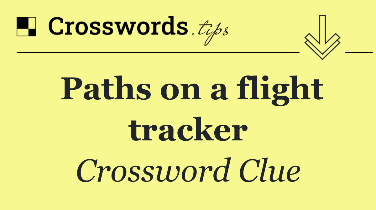 Paths on a flight tracker