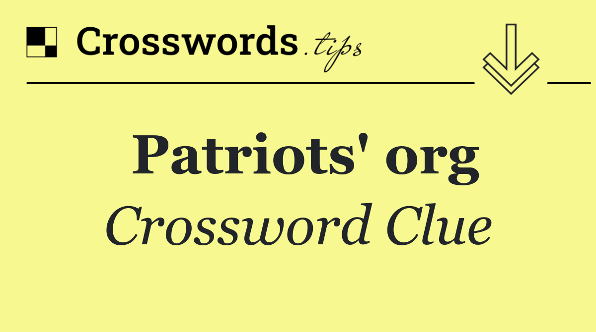 Patriots' org