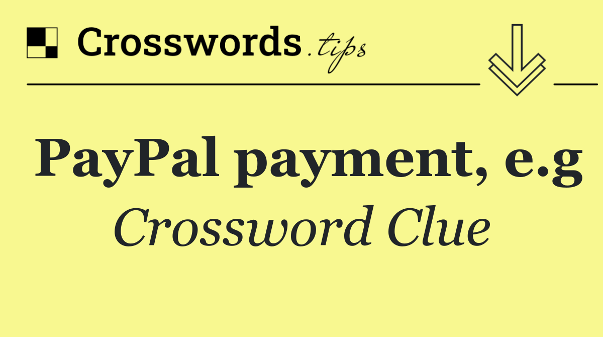 PayPal payment, e.g