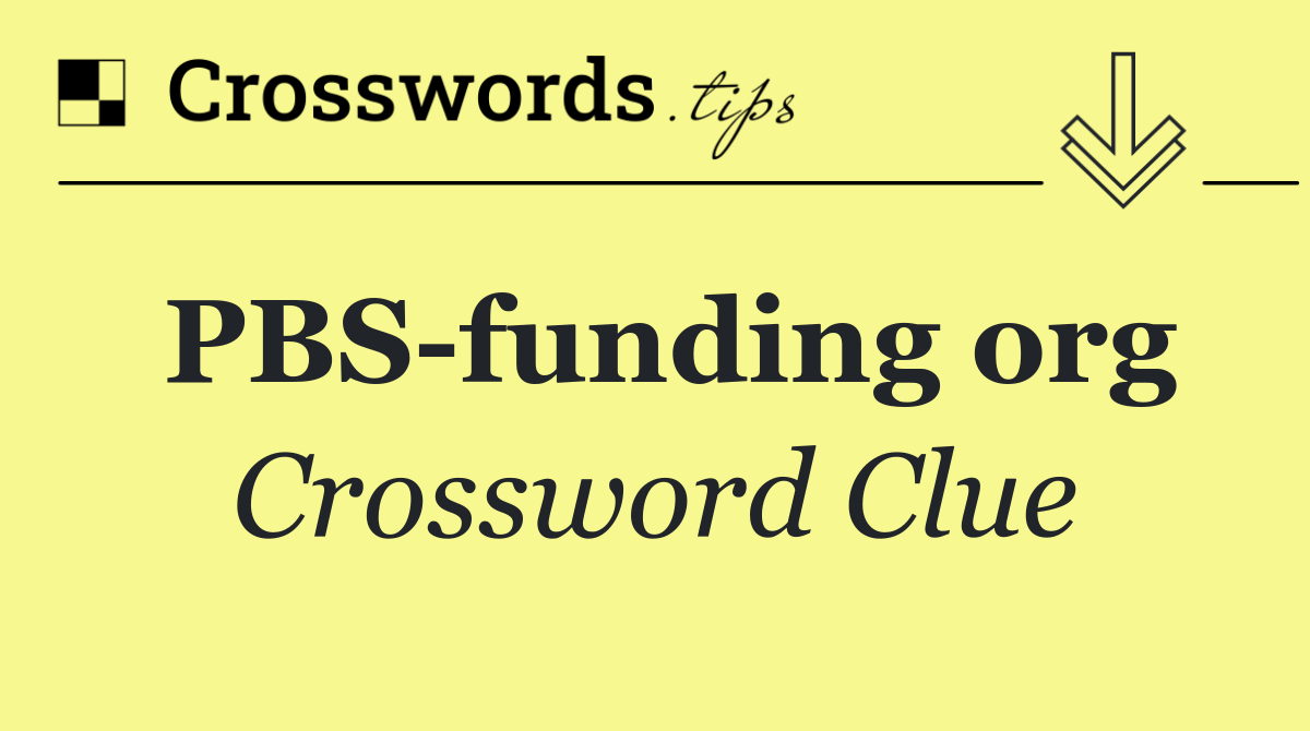 PBS funding org