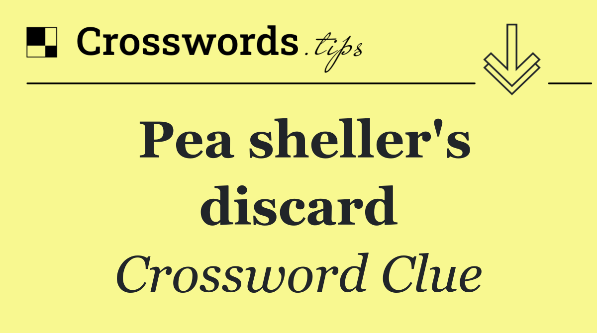 Pea sheller's discard