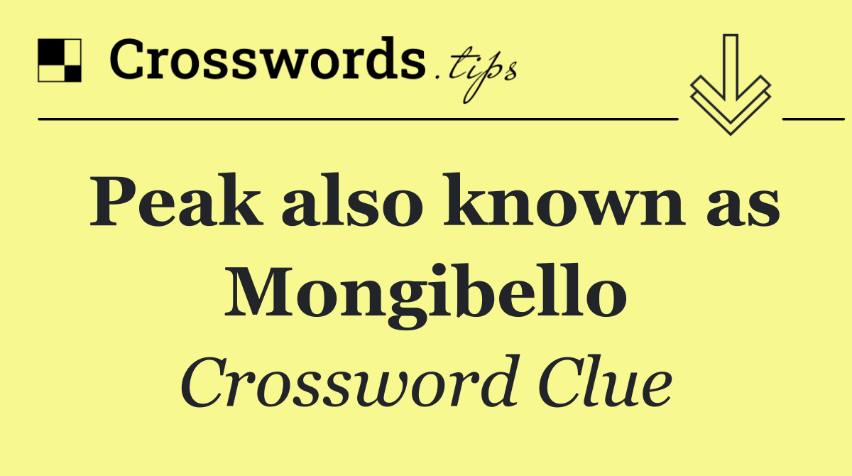 Peak also known as Mongibello