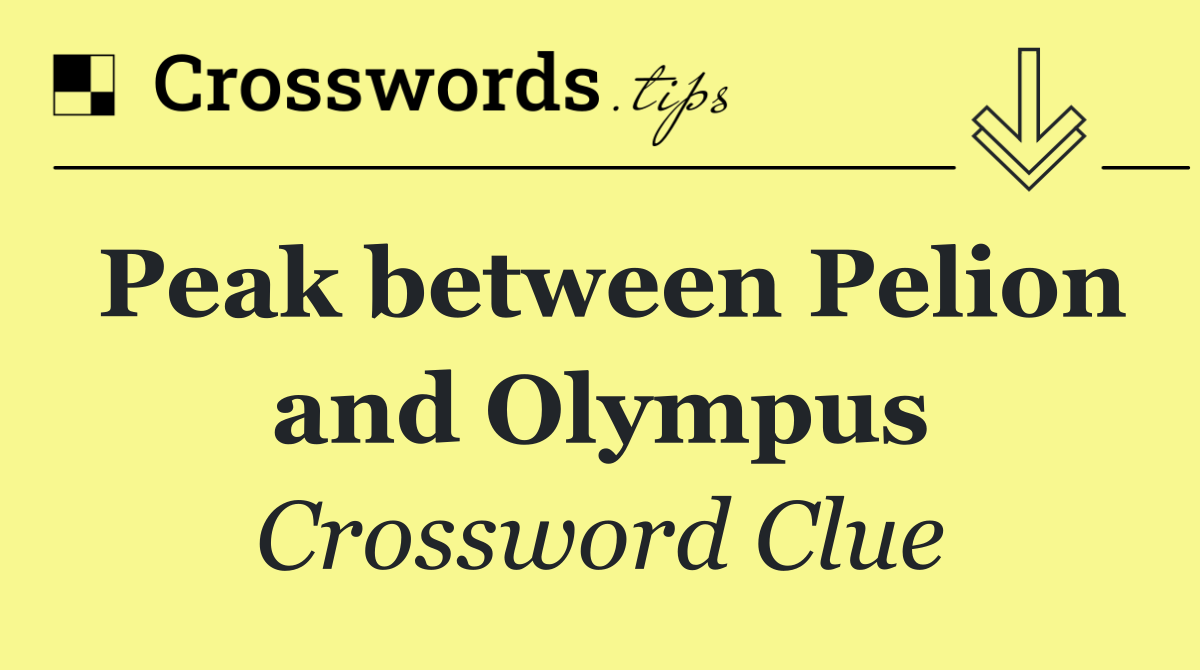 Peak between Pelion and Olympus