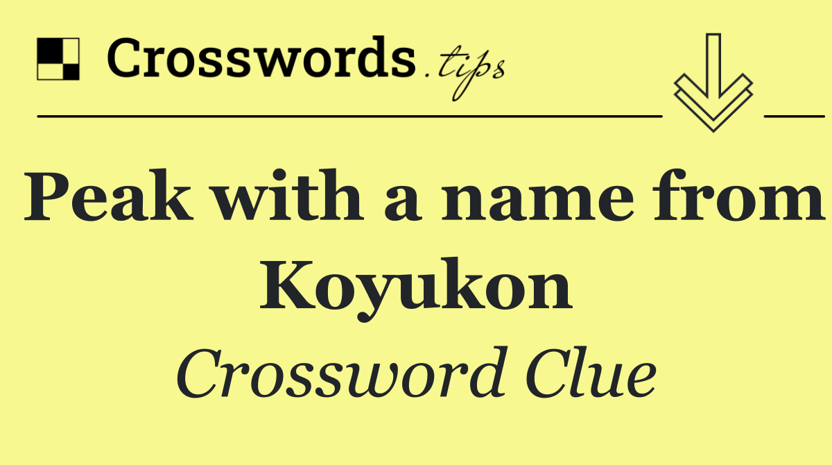 Peak with a name from Koyukon