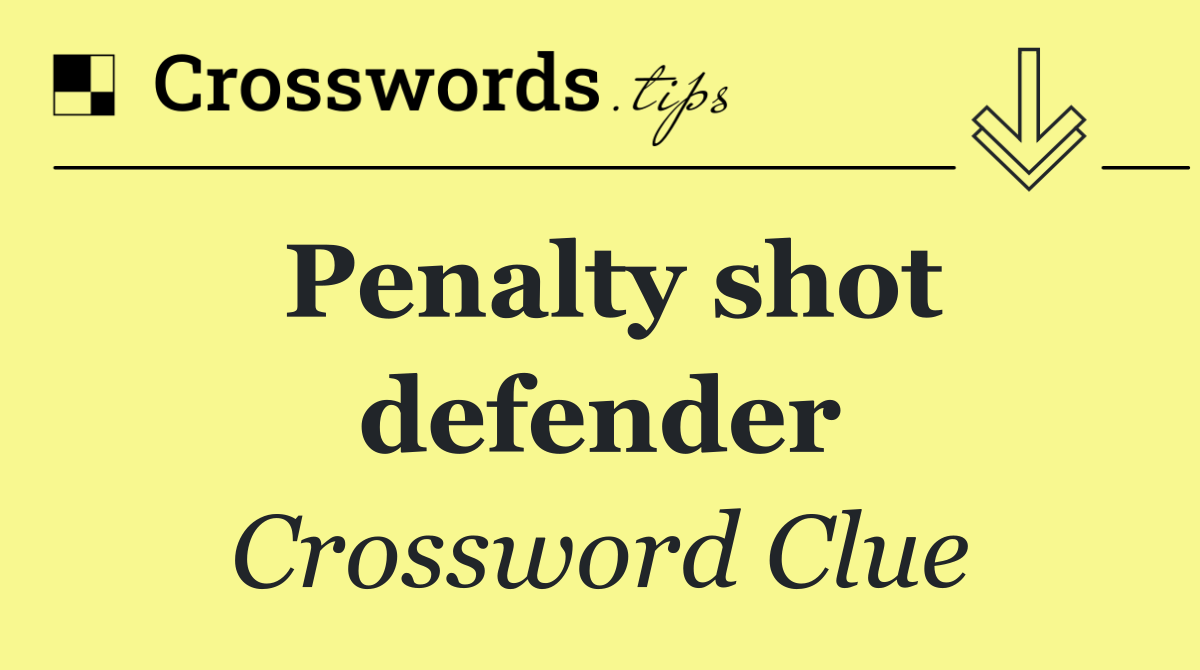 Penalty shot defender