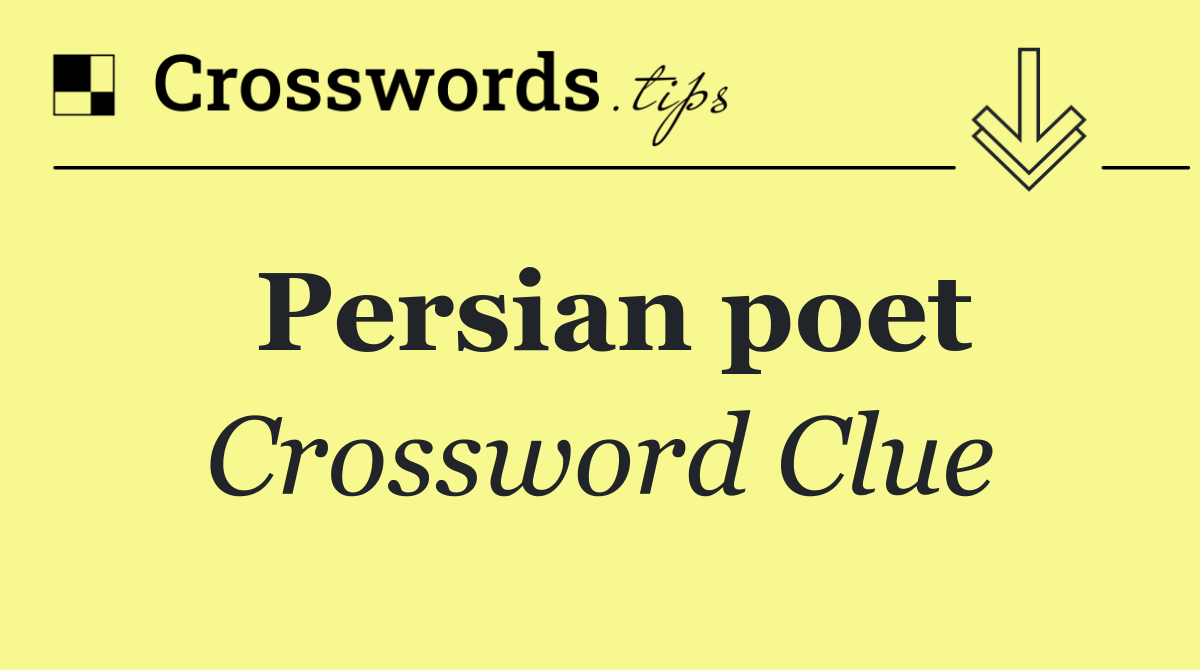 Persian poet