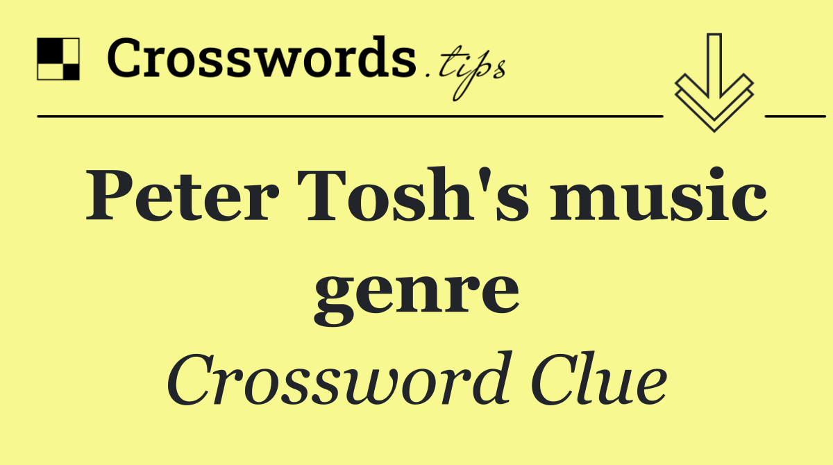 Peter Tosh's music genre