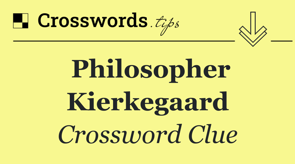 Philosopher Kierkegaard