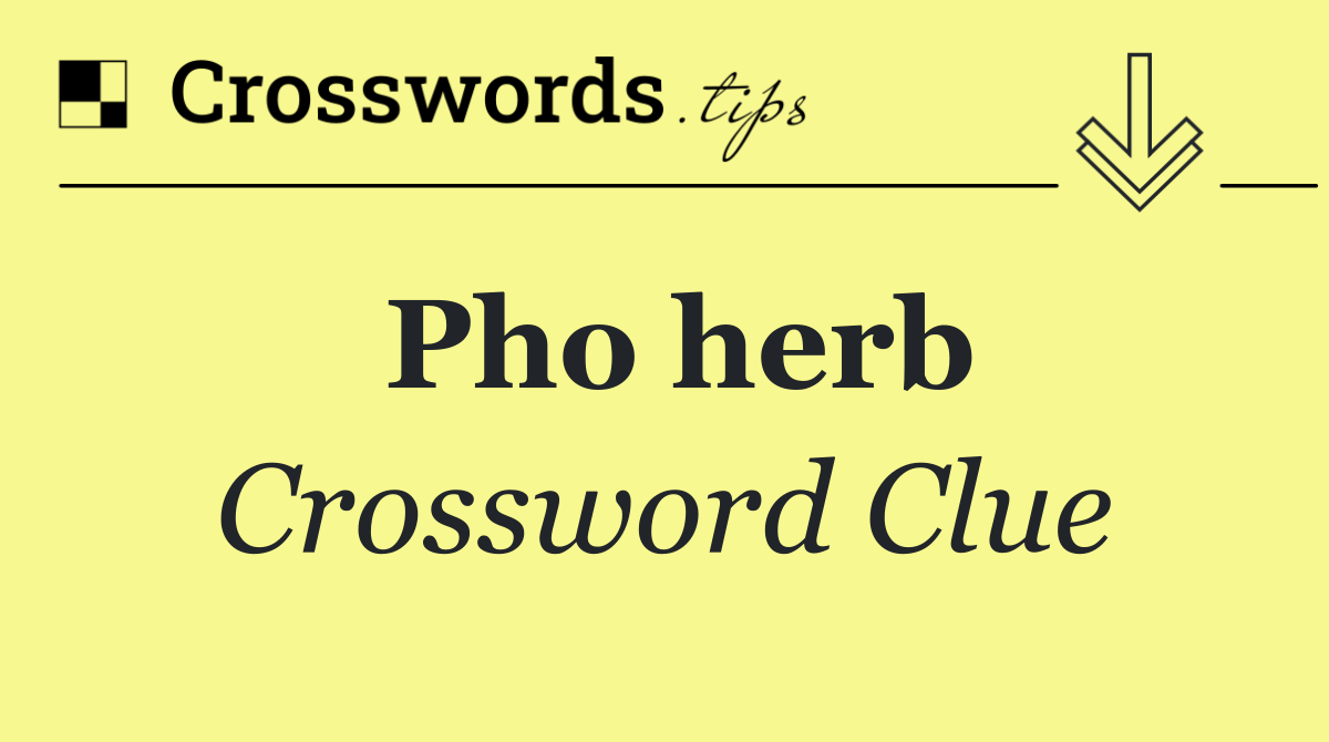 Pho herb
