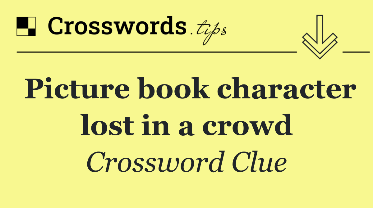 Picture book character lost in a crowd