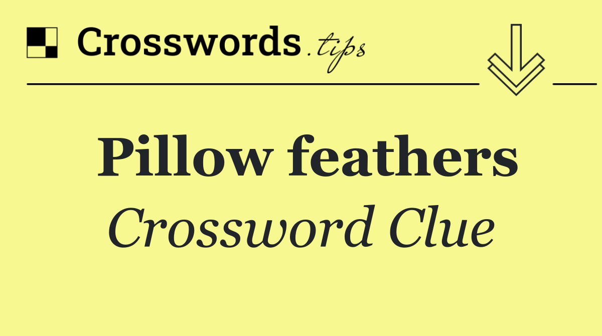 Pillow feathers