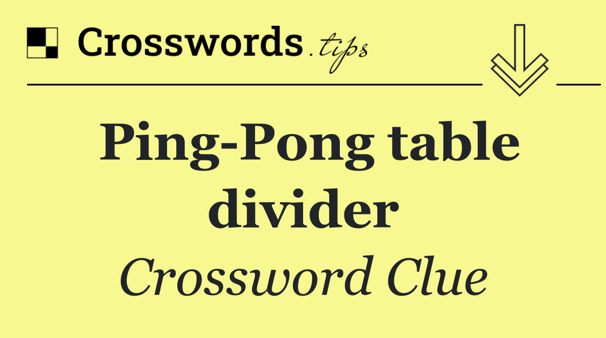 Ping Pong table divider
