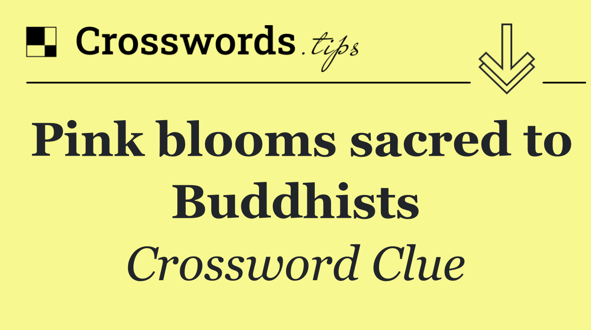 Pink blooms sacred to Buddhists