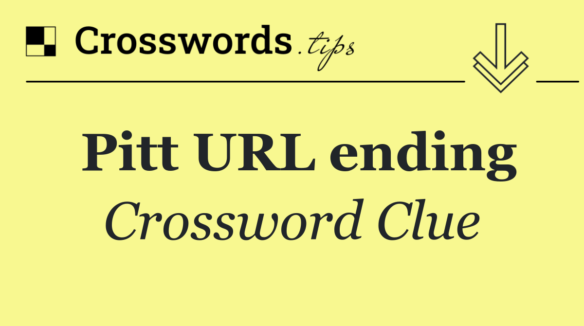 Pitt URL ending