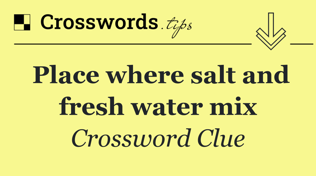 Place where salt and fresh water mix