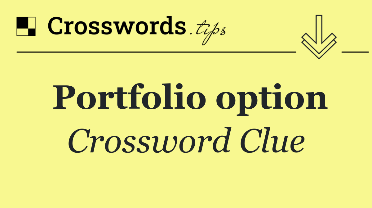 Portfolio option