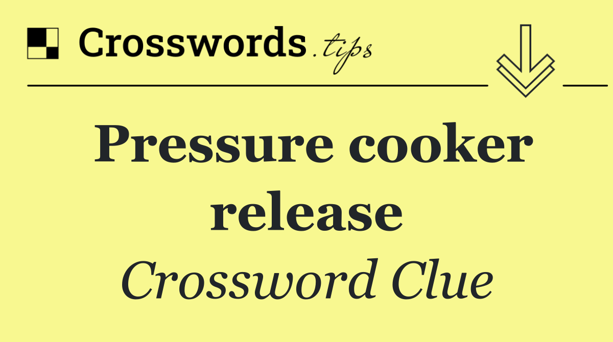 Pressure cooker release