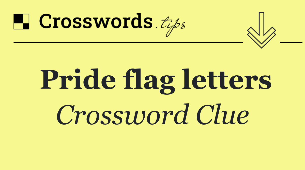 Pride flag letters