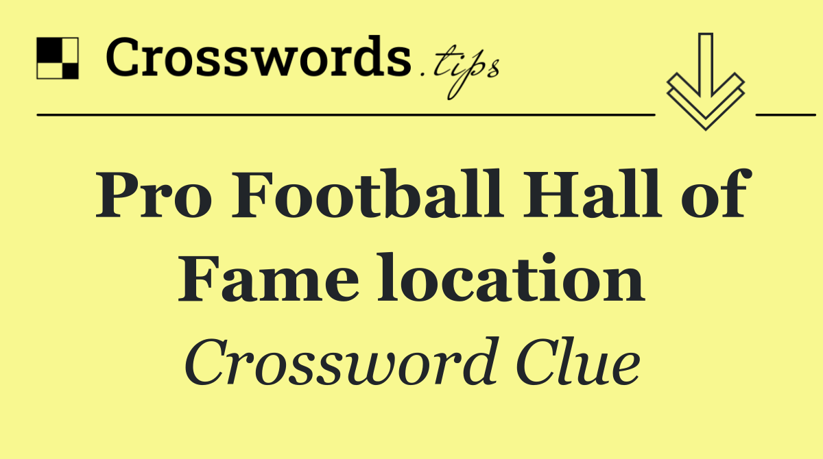Pro Football Hall of Fame location