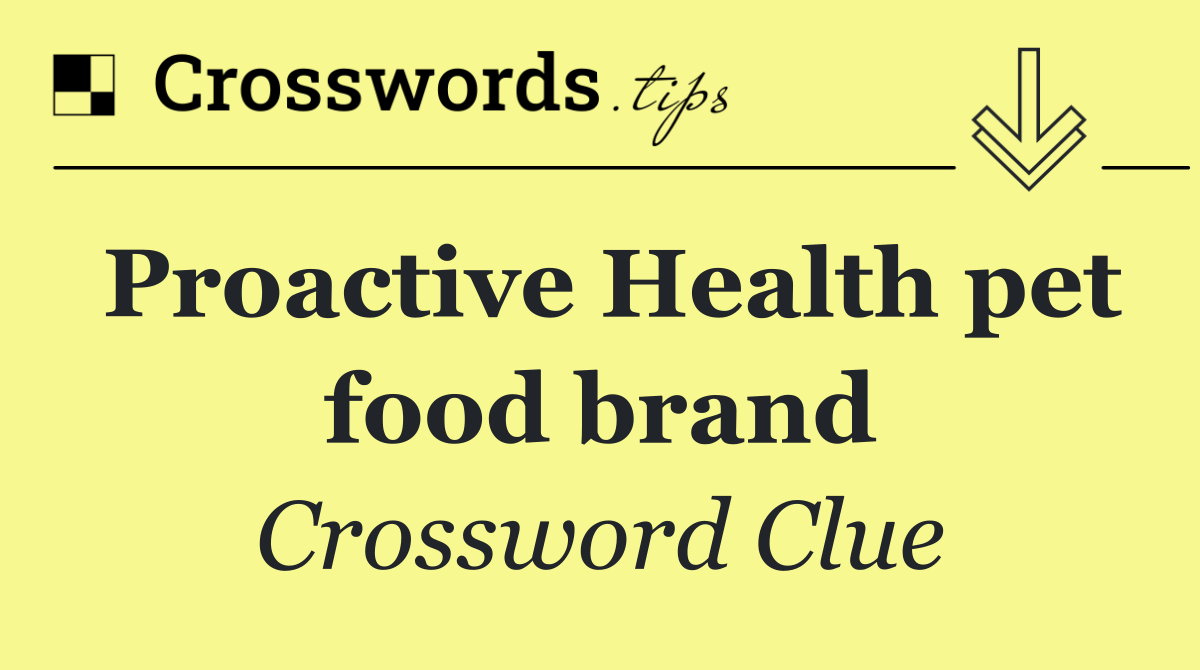 Proactive Health pet food brand