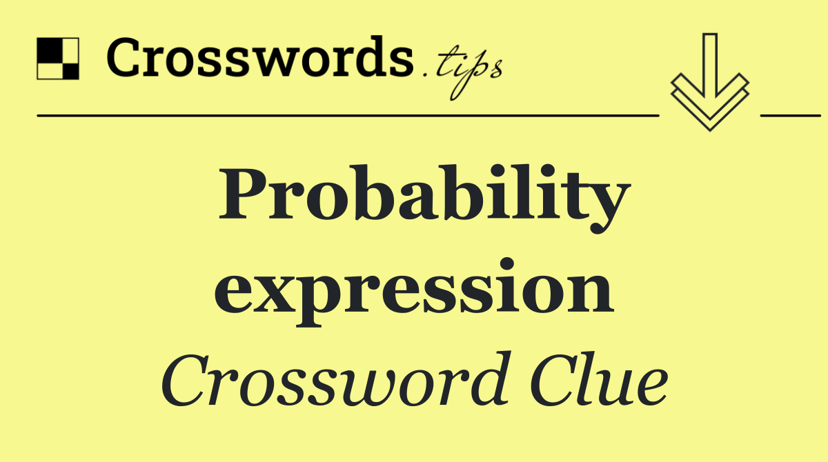 Probability expression
