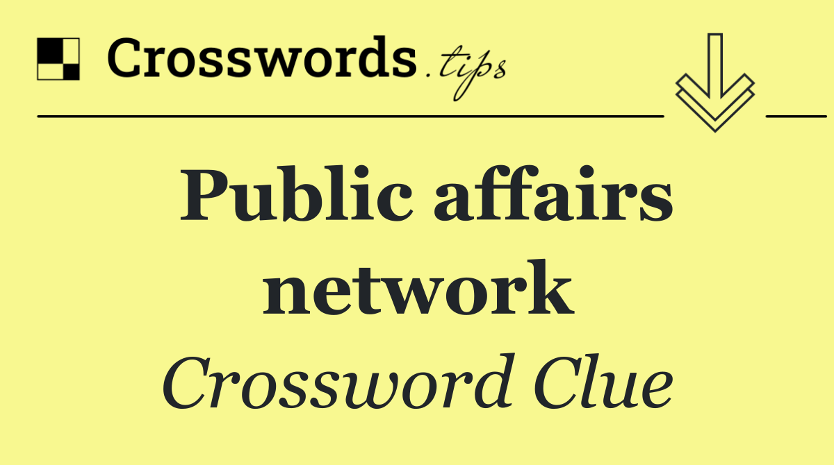 Public affairs network