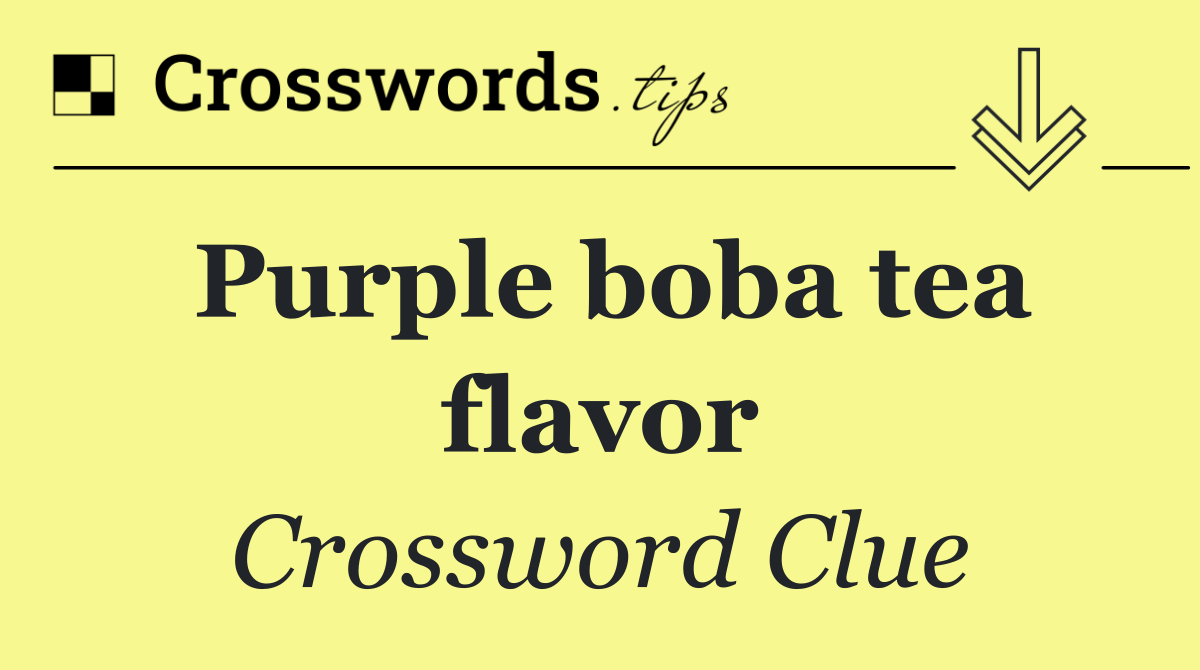 Purple boba tea flavor