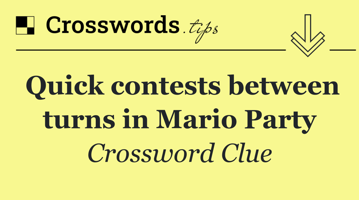 Quick contests between turns in Mario Party