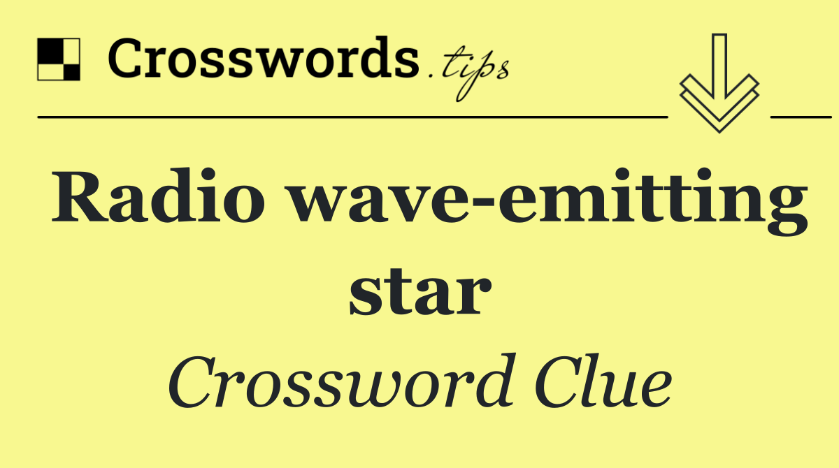 Radio wave emitting star