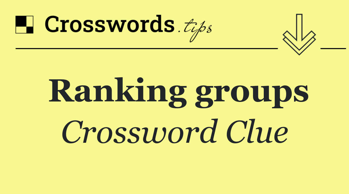 Ranking groups