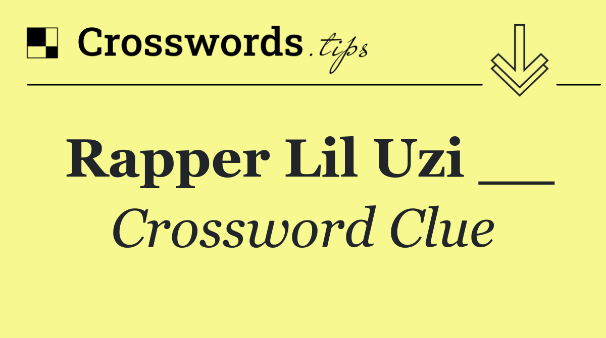 Rapper Lil Uzi __