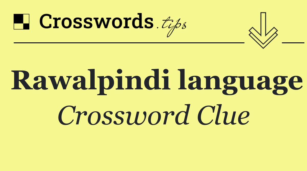 Rawalpindi language