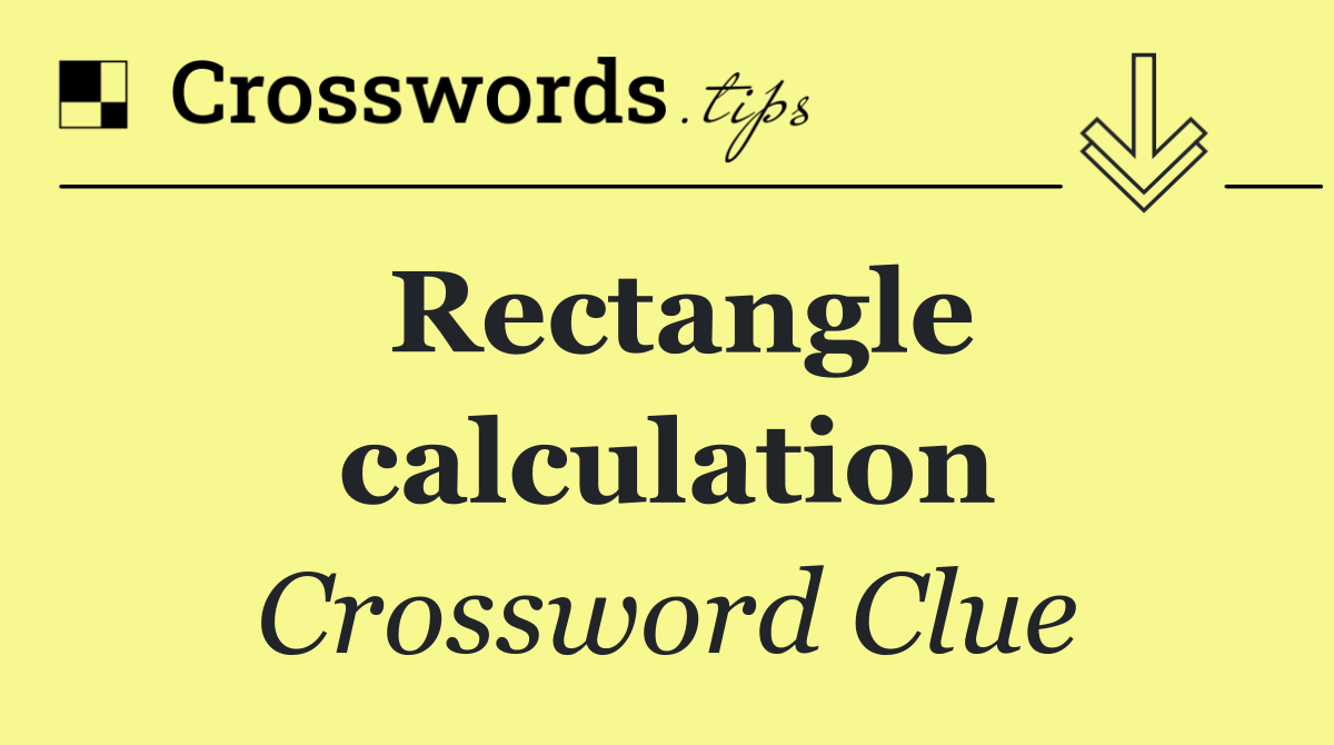 Rectangle calculation
