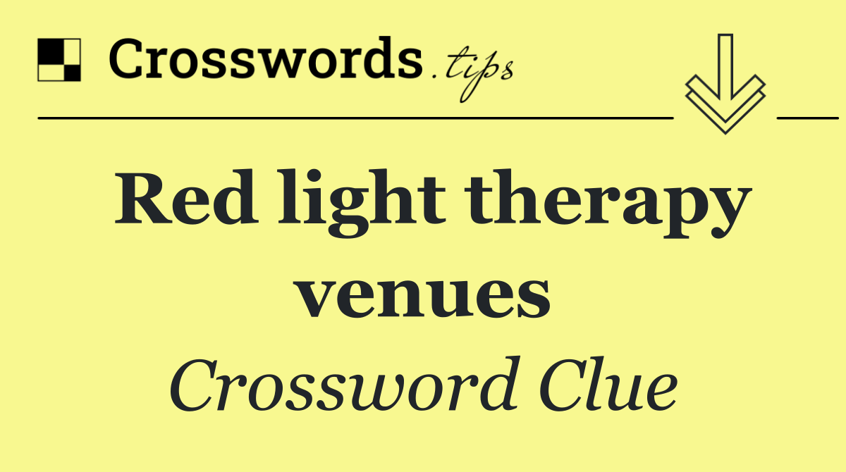Red light therapy venues