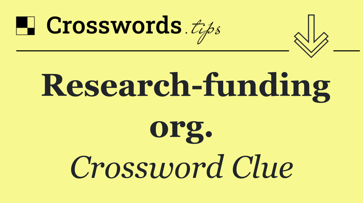 Research funding org.