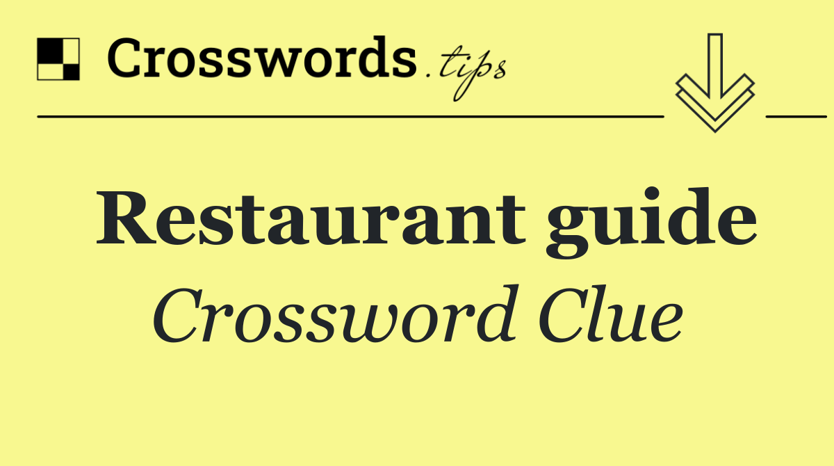 Restaurant guide