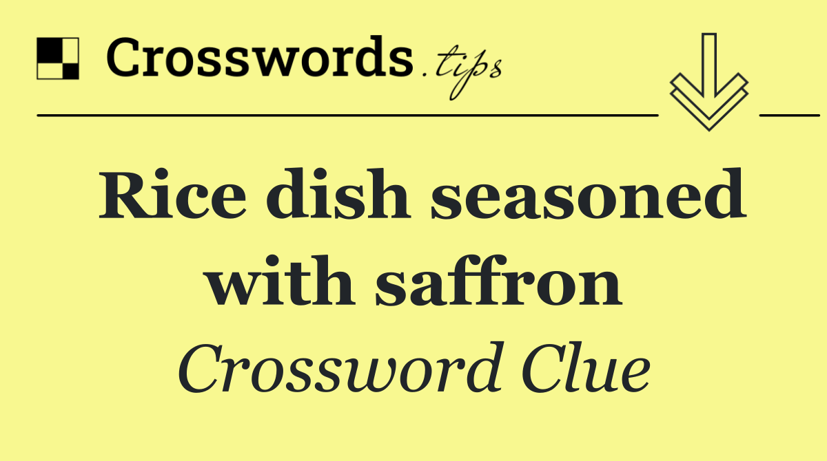 Rice dish seasoned with saffron
