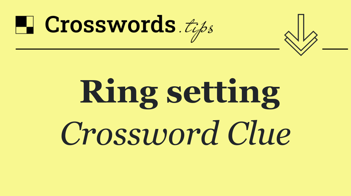 Ring setting