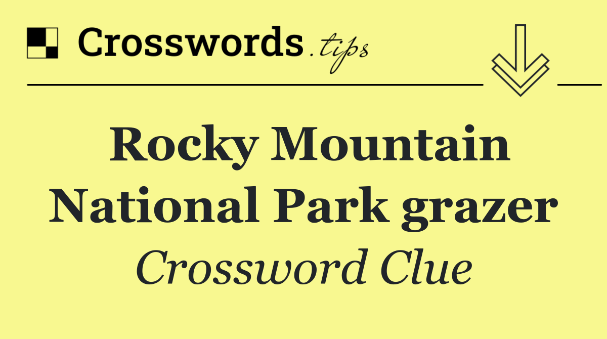 Rocky Mountain National Park grazer