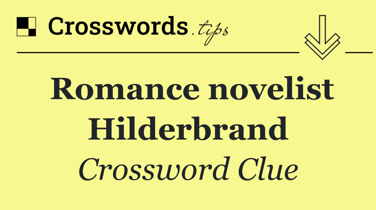 Romance novelist Hilderbrand