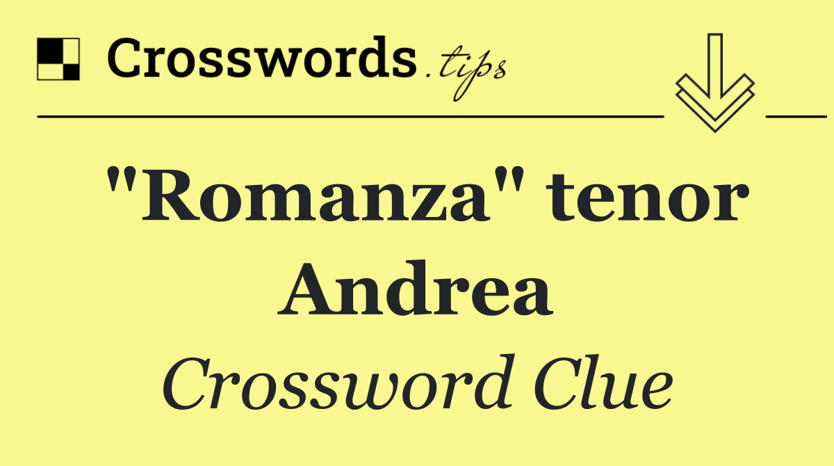 "Romanza" tenor Andrea