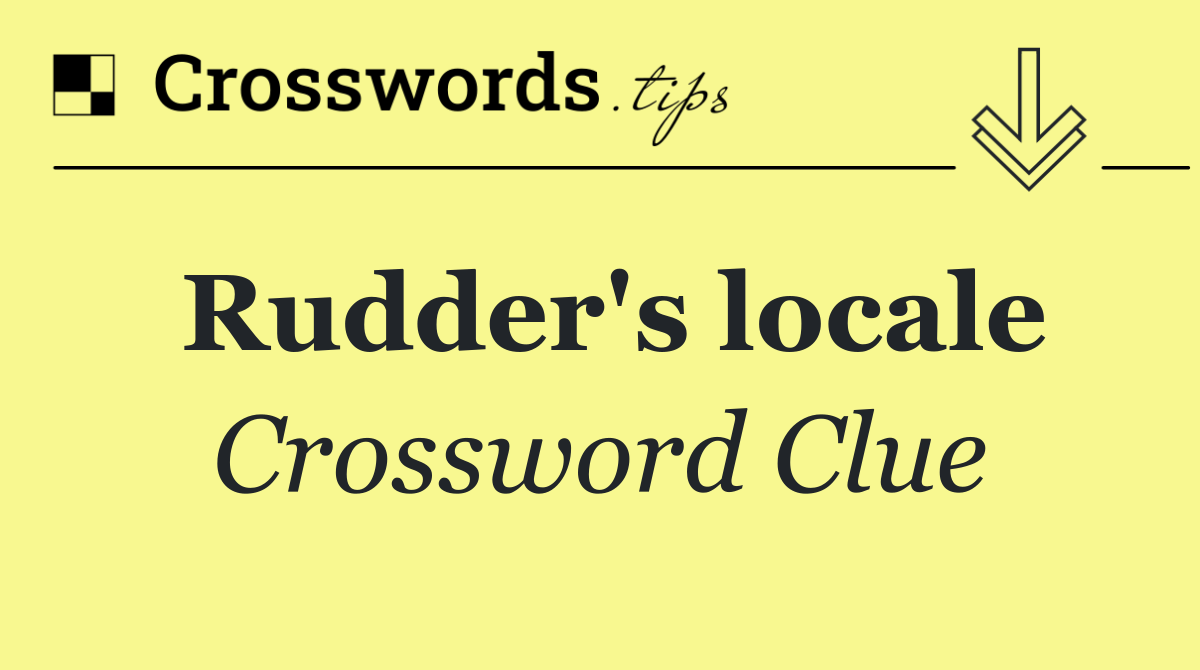 Rudder's locale