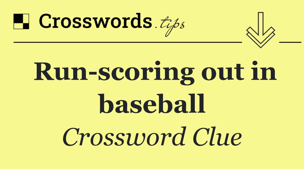Run scoring out in baseball